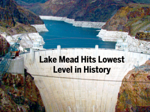 Lake Mead in May hit its lowest point in May as levels dropped below 1075 feet.